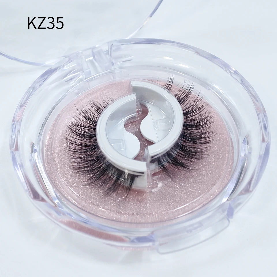 Self Adhesive Eyelashes Glue-Free Reusable 3d Wispy Thick Natural Lashes Makeup Fake Eyelashes