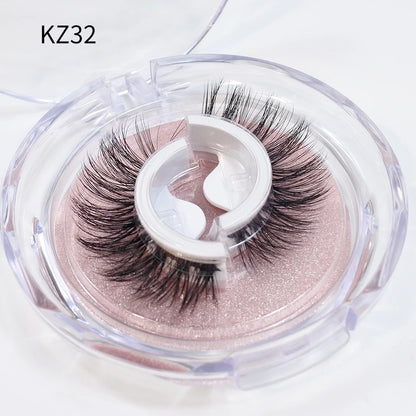 Self Adhesive Eyelashes Glue-Free Reusable 3d Wispy Thick Natural Lashes Makeup Fake Eyelashes
