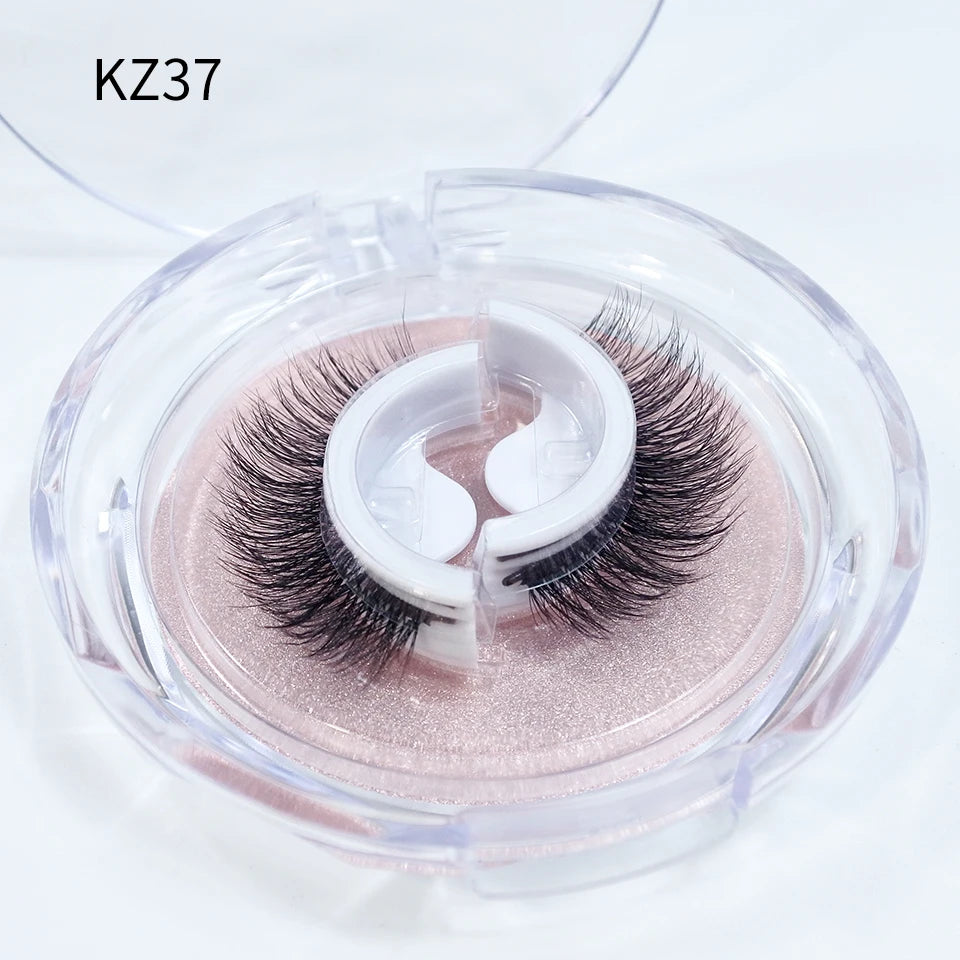 Self Adhesive Eyelashes Glue-Free Reusable 3d Wispy Thick Natural Lashes Makeup Fake Eyelashes