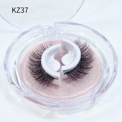 Self Adhesive Eyelashes Glue-Free Reusable 3d Wispy Thick Natural Lashes Makeup Fake Eyelashes
