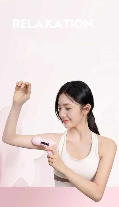 Mini Massage Massage LCD Screen 6 Heads Gun Muscle Massager Portable Electric Fascia Gun for Neck Foot Body Fascia Gun