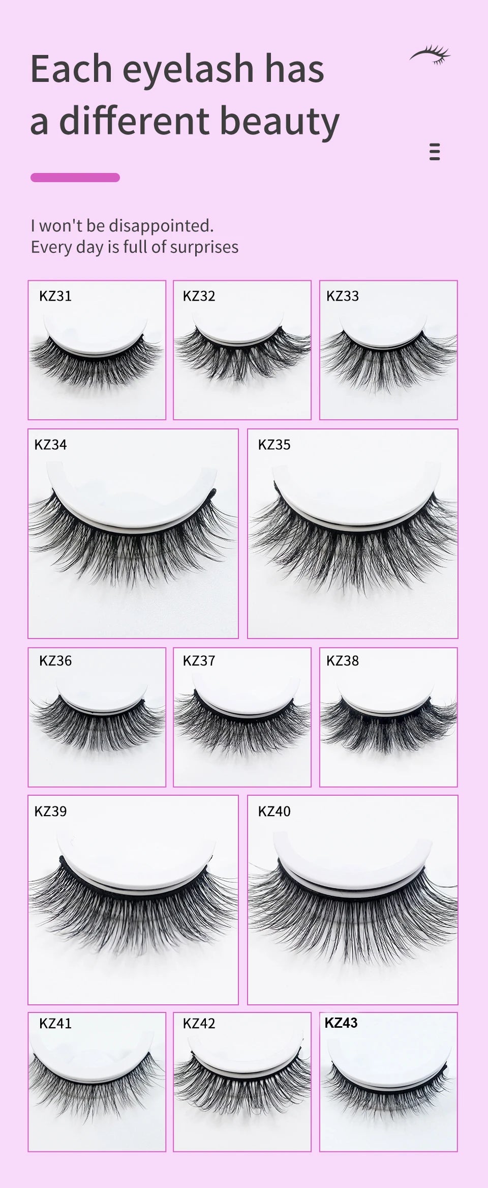 Self Adhesive Eyelashes Glue-Free Reusable 3d Wispy Thick Natural Lashes Makeup Fake Eyelashes