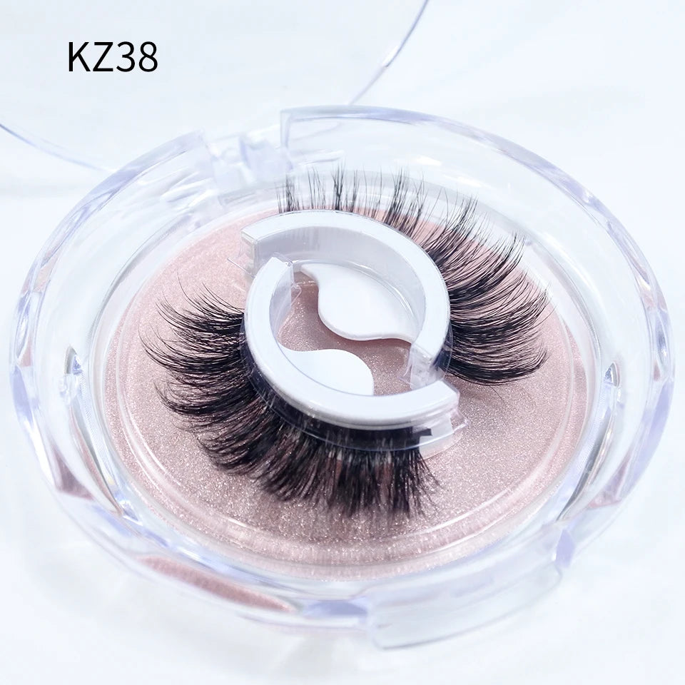 Self Adhesive Eyelashes Glue-Free Reusable 3d Wispy Thick Natural Lashes Makeup Fake Eyelashes