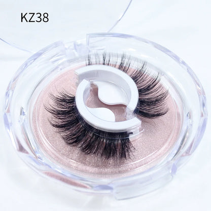Self Adhesive Eyelashes Glue-Free Reusable 3d Wispy Thick Natural Lashes Makeup Fake Eyelashes
