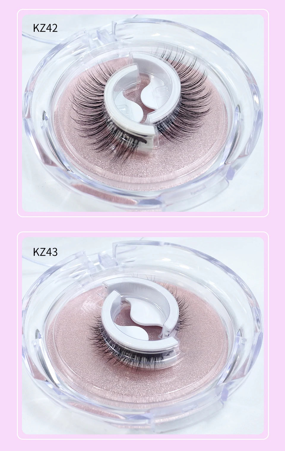 Self Adhesive Eyelashes Glue-Free Reusable 3d Wispy Thick Natural Lashes Makeup Fake Eyelashes