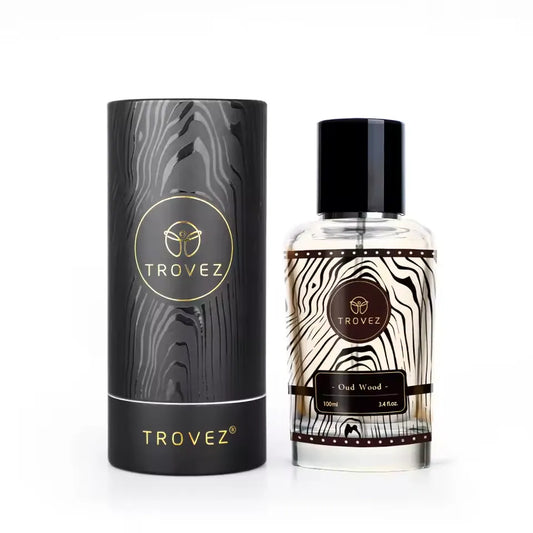 TROVEZ Oud Wood 100ml Perfume Rich Wood Tone Perfume for Men Women Long-lasting Scent Unisex Fragrance