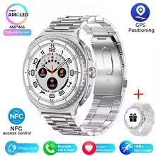 For Galaxy Watch 8 Ultra Classic GPS Compass NFC SmartWatch 46mm Clone Version AMOLEL BT Call 3ATM Galaxy 7 Upgraded Smartwatch