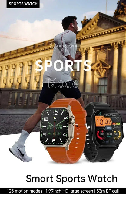 New Watch T10 Ultra Smart Watch Men 49mm 2.09Inch NFC Women GPS Track Bluetooth Call BT Music Games Wireless Charging Smartwatch